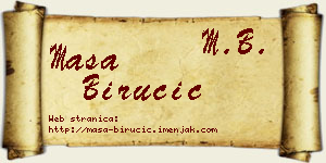 Maša Birucić vizit kartica